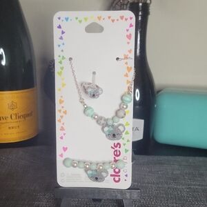 3-pc Koala Jewelry Set - Silver and Blue